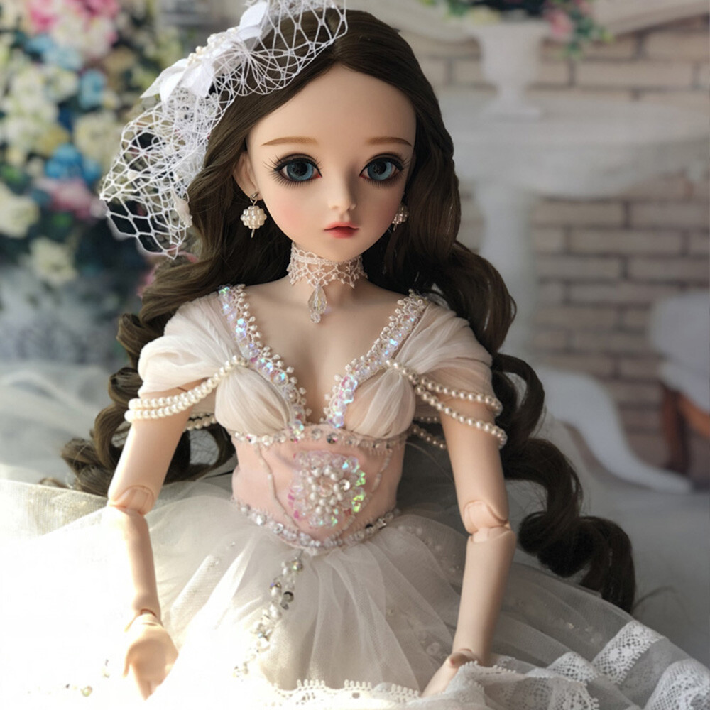 Muñeca de BJD 1 3 Muñecas Niña De Belleza Ojos libre ropa vestido de maquillaje cara Peluca Collar Muñeca de BJD 1 3 Muñecas Niña De Belleza Ojos libre ropa vestido de maquillaje cara Peluca Collar
