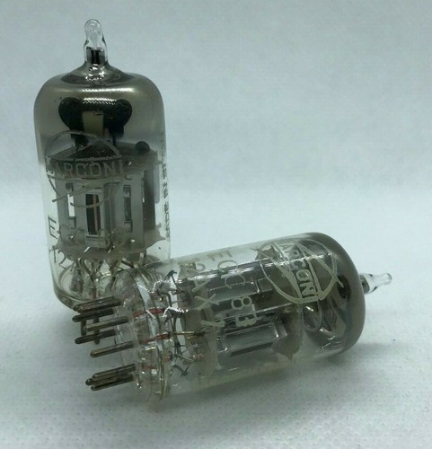 Ánodo de plata ECC83 Marconi España. Par emparejado. Válvula tubo 2 piezas NOS - Imagen 3 de 3