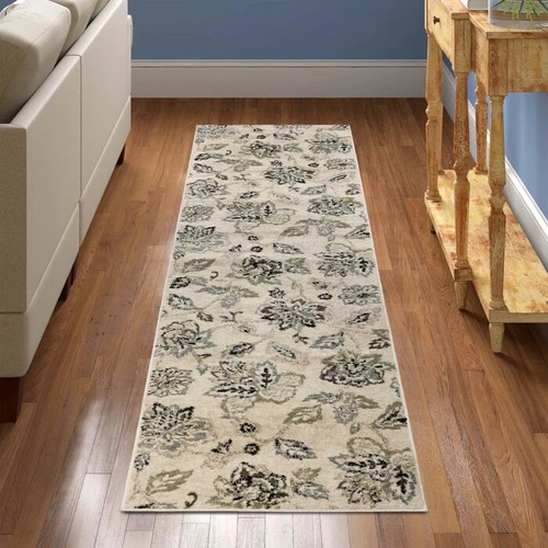 Jacobean Modern Farmhouse Floral Large Indoor Area Rugs Or Runner Rug - Picture 4 of 27