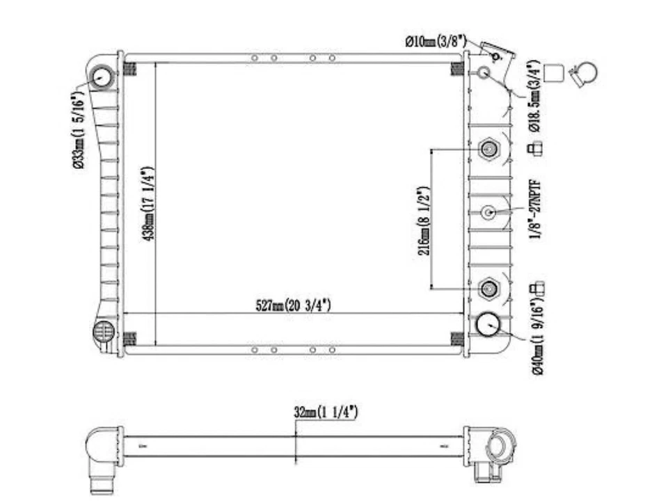 Carquest Radiator Transmission Oil Cooler 433571 For Chevrolet Chevelle 71 - Image 2 of 4