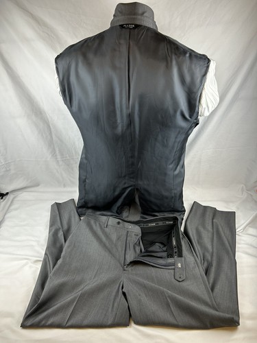 Traje de piel de tiburón Jos A Bank para hombre talla 42L mezcla de lana de seda 2 piezas pantalón gris 32x31 - Imagen 10 de 24