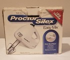 Proctor Silex White Easy Handheld Mixer 5 Speed Beater Eject 125 Watts Bowl Rest
