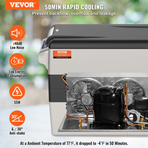 VEVOR Frigo Congelatore Portatile Auto Camper Compressore ca. 52L Doppia Zona - Foto 2 di 12