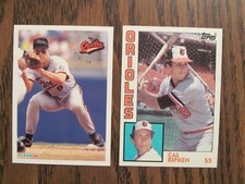 1984 TOPPS BASEBALL # 490 CAL RIPKEN & 1994 FLEER #19 CAL RIPKEN  BOTH NR MT+