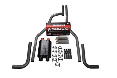 96-99 Chevy GMC 1500 2.5'' Dual Exhaust Flowmaster D in Super 40 Side Slash Tips
