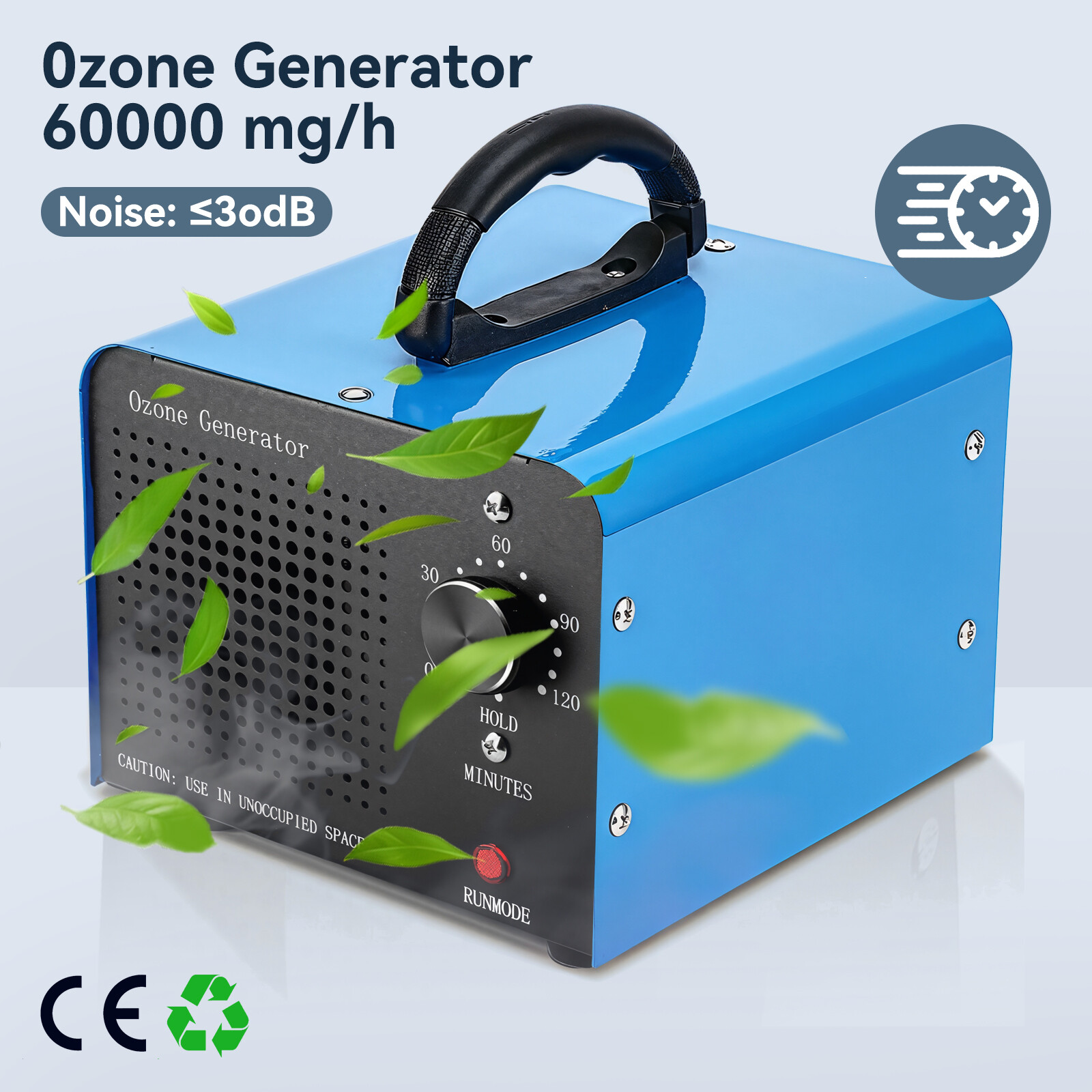 Generador de ozono ozonizador 60000 mg/h ozono purificador de aire aparato de ozono renovación de la construcción DE