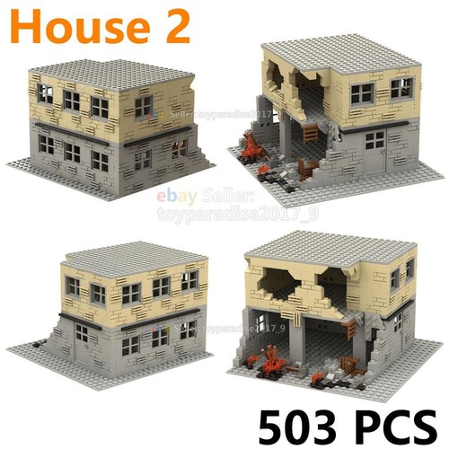 MOC WWII Military Base Fortress Battle Scene Tower Weapon House10 Bulk DIY Set - Picture 11 of 43