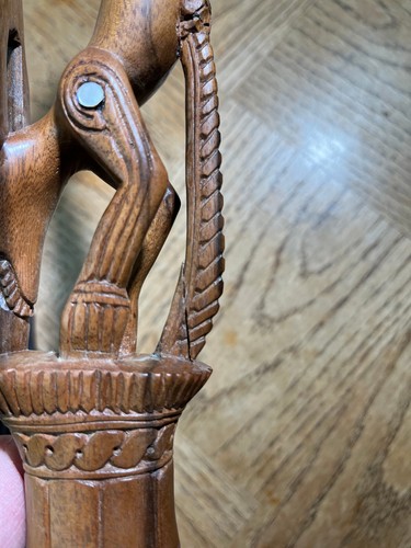 2 Vintage TOBRIAND ISLAND New Guinea Wood Carvings FEMALE DOG Tribal Art Read - Picture 17 of 24