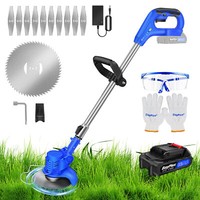 21V Elektro Rasentrimmer Freischneider Motorsense Garten Trimmer Und Li-Ion Akku