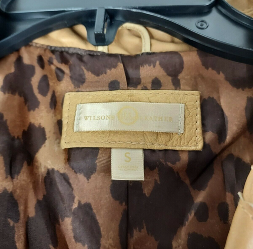 Wilsons giacca di pelle da donna in pelle marrone taglia small nuova con etichetta prezzo al dettaglio consigliato dal produttore $258 - Foto 6 di 11