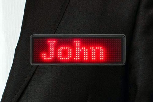 LED ROSSO Messaggio Digitale Scorrimento Nome Etichetta Bluetooth/PC Programmabile NUOVO! - Foto 5 di 11