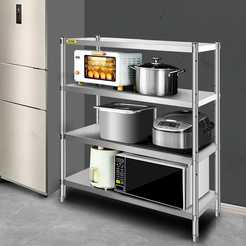 VEVOR Estanteria 4 Baldas 120x48x155cm Mueble de Almacenaje Acero Inoxidable - Imagen 8 de 12