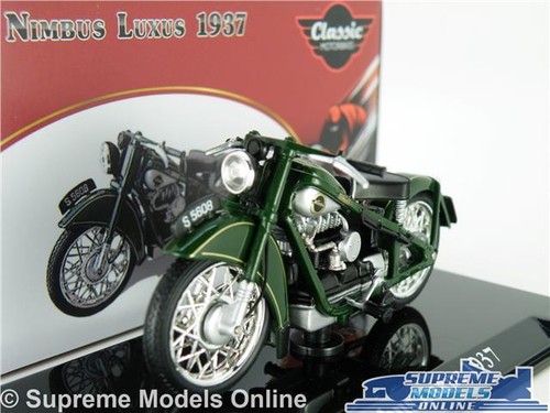 NIMBUS LUXUS MOTORBIKE MODEL 1:24 SCALE GREEN IXO 1937 CLASSIC ATLAS MUSEUM K8 - Picture 1 of 4