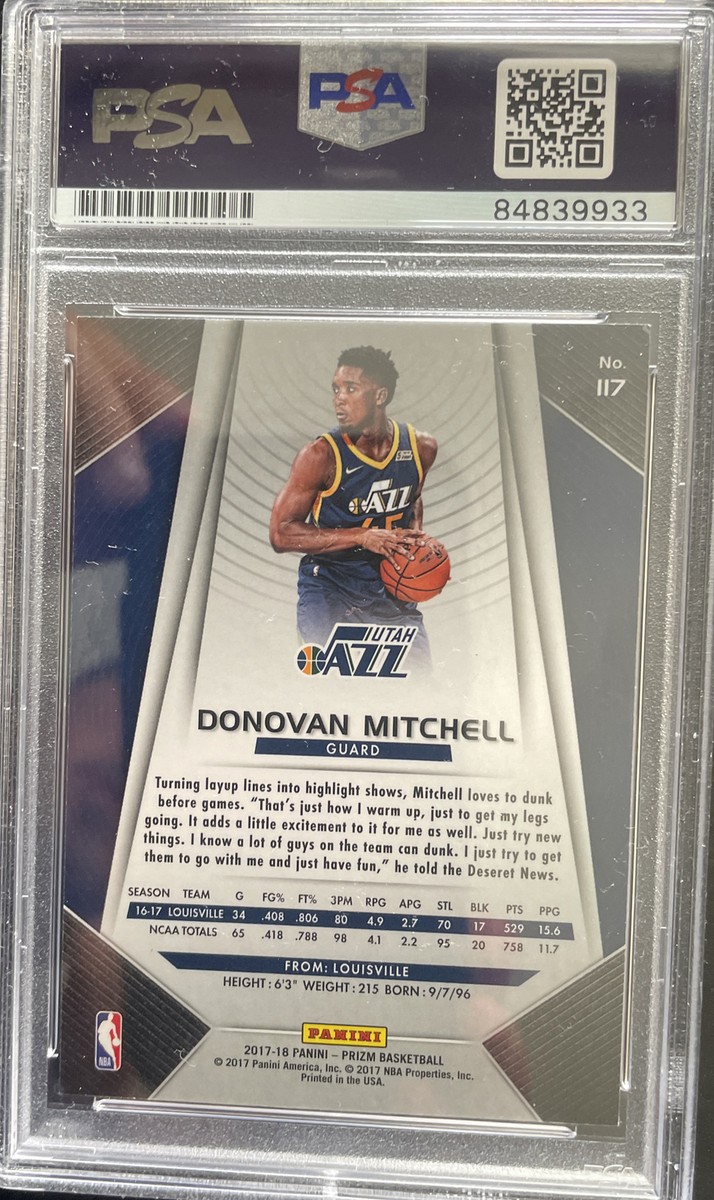 その他 17/18 Prizm Donovan Mitchell RC auto nba Donovan Mitchell Signed Autographed 2017-18 Prizm Rookie PSA/DNA