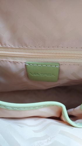 Leather Handbag Italian Designer Green New With Tag Dust Bag Incl MSRP $275.00 - Picture 11 of 17
