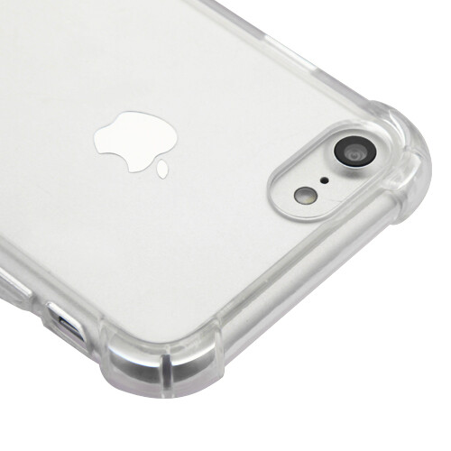 For iPhone SE 2nd Gen Transparent Hybrid Rubber Silicone Case Shockproof Cover - Picture 3 of 7
