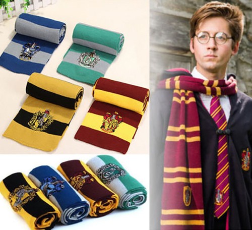 Harry Potter Schal Strickschal Gryffindor Cosplay Slytherin Ravenclaw Hufflepuff - Bild 2 von 16