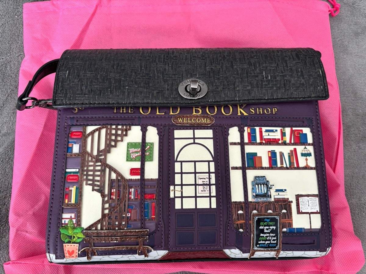 Vendula London Discontinued Old Bookshop Rare Purple Box Bag Mini Bag eBay