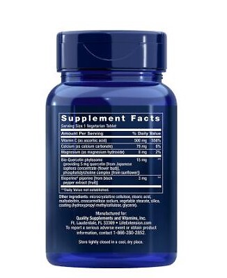 Life Extension, Fast-C y fitosoma de quercetina orgánica, 60 tabletas vegetarianas - Imagen 2 de 2