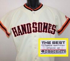 Handsomes Descente vintage Japanese baseball jersey off-white Japan button-front