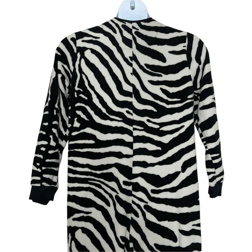 Nick & Nora Zebra Pajamas Womens S Black White Striped Unionsuit PJs Costume - Picture 7 of 11