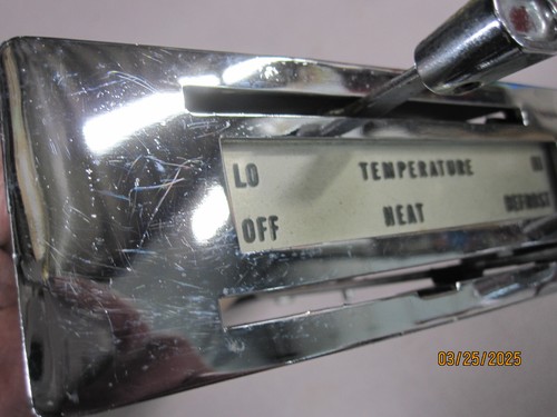 1962 Mercury Monterey Temp Heater Control Switch Panel W/O AC - Picture 7 of 9