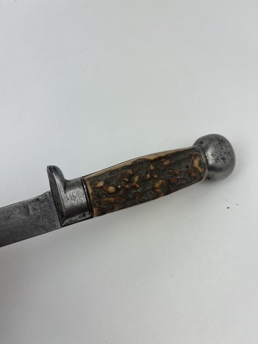 Solingen Germany Knife Stag Handle Blade & Sheath (Edge Brand?) No Markings - Picture 3 of 12