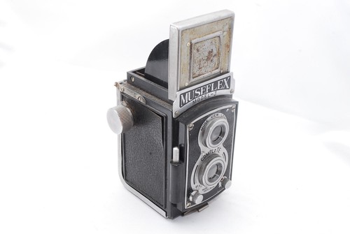 (7642) Vintage Tougodo MUSEFLEX Model-J Bolta fotocamera reflex pellicola dal Giappone *per parti di ricambio* - Foto 9 di 18