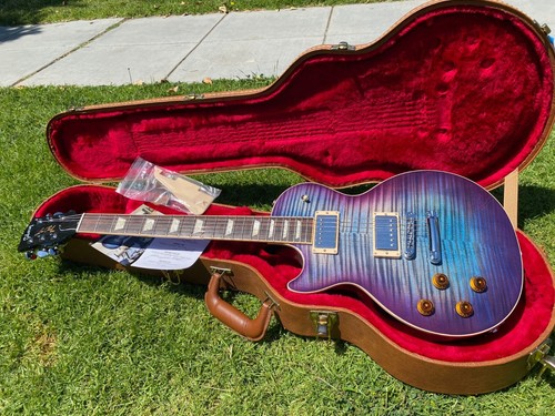 2017 Gibson Les Paul Standard Plus Blueberry Burst Left Handed -w VIDEO - Picture 2 of 24