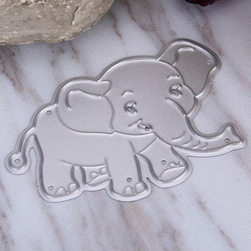 Troqueles de corte de elefante animal plantilla de metal álbum de recortes manualidades - Imagen 3 de 8