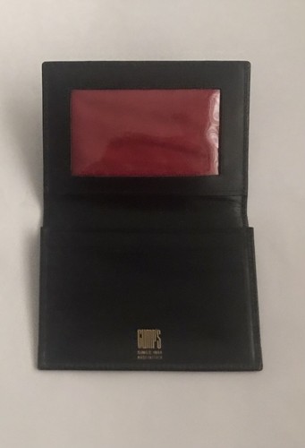 Nuovo Gump’s Gumps custodia porta carte di credito in pelle nera firma borchia sul davanti Italia - Foto 3 di 12