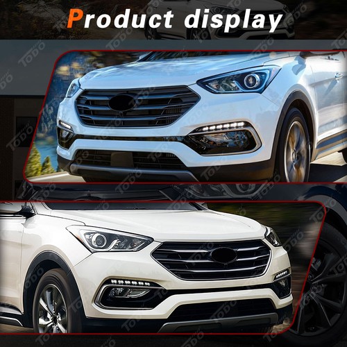 Front Fog Light Bezels Set 2pcs For 2017-2018 Hyundai Santa Fe Sport (2.0L Only) - Bild 6 von 6
