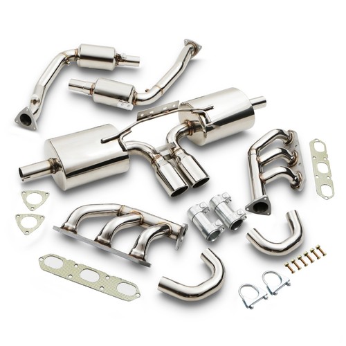 STAINLESS FULL DECAT EXHAUST SYSTEM FOR PORSCHE BOXSTER 986 2.5 2.7 3.2 S 96-04 - Afbeelding 3 van 7