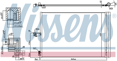 NISSENS Aircon Condenser 940420 for MERCEDES-BENZ CLS-SERIES C218 (2011) CLS500  - Picture 5 of 8