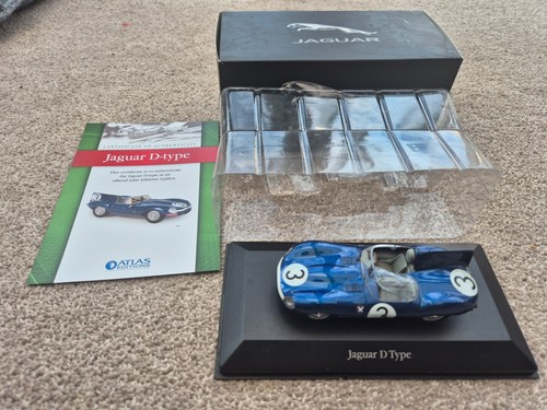 ATLAS EDITIONS 1/43 JAGUAR D TYPE MET BLUE DIECAST CLASSIC CAR JAG COLLECTION