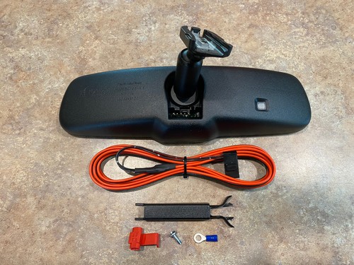 OEM Gentex 455 Auto Dimming Mirror w/ Red Compass Display Wire Harness & Cover - Picture 6 of 7