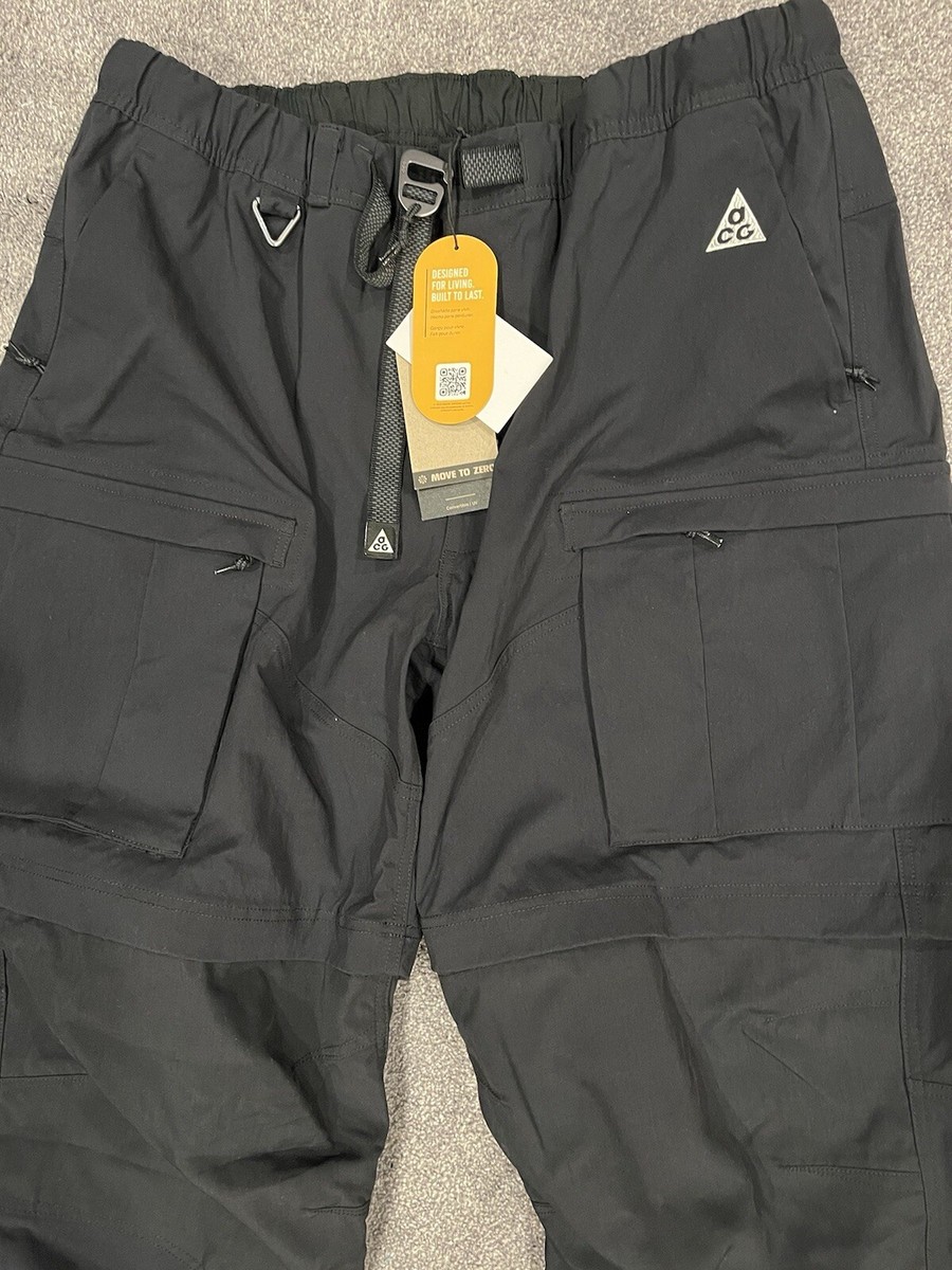 Nike ACG Smith Summit Convertible Cargo Pants Men Size 2XL Black