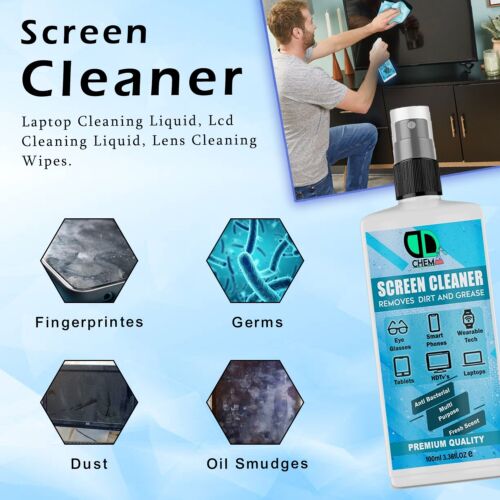 Laptop Bildschirm TV LCD LED PC Monitor iPad Handy Reiniger Reinigungsflüssigkeit UK - Bild 2 von 16