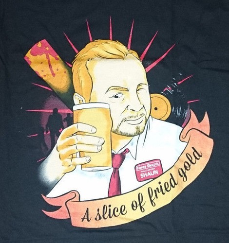 Camiseta Shaun of the Dead talla para hombre pequeña ¿Cómo para una rebanada de oro frito? - Imagen 1 de 2