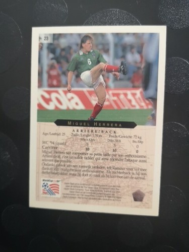 Miguel Herrera Mexiko Karte Foot Upper Deck World Cup 1994 #23 - Bild 2 von 2