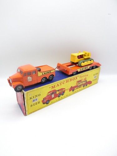 Matchbox Lesney King Size K-8 Laing Low Loader with Original Box - Near Mint - Picture 3 of 21