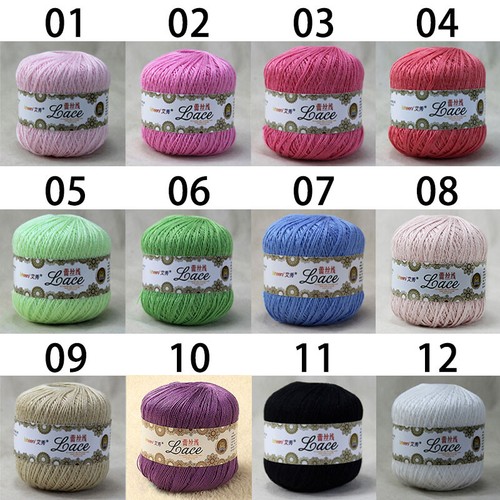 50g/Ball Lace Cotton Yarn 2 Ply Hand Knitting Embroidery Thread Craft Crochet - Picture 10 of 34
