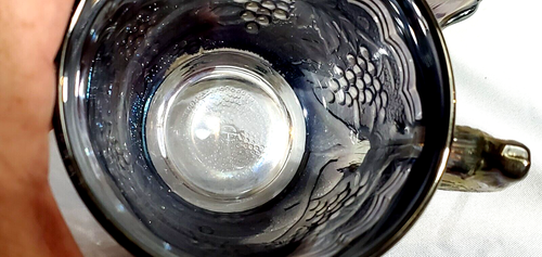 CARNIVAL GLASS Harvest Grape Colony Harvest CUP & SAUCER GRAPE & LEAVES-2 - Picture 4 of 8
