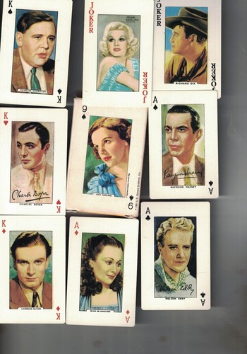 SCREEN LEGENDS PLAYING CARDS - 55 FILM STARS (inc. Judy Garland) 3 missing - Picture 2 of 3
