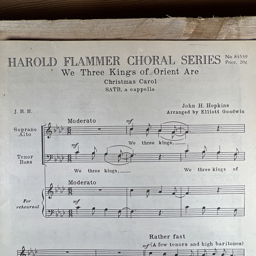 We Three Kings of Orient Are, SATB a cappella (1957 Harold Flammer) - Picture 3 of 4
