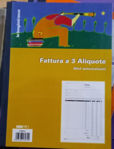 Blocco Fatture  3 aliquote 50fg x 2 autocopiante - formato A4 - cm 21,5x30 - Foto 1 di 2