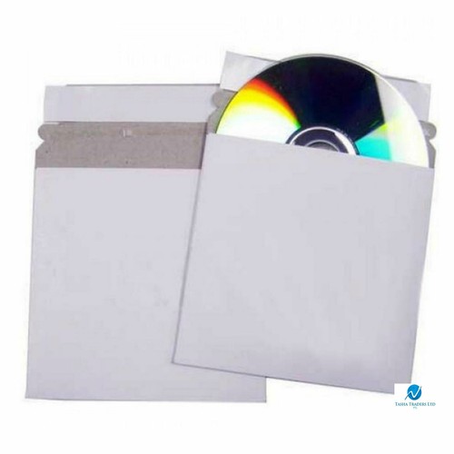 CD DVD Rigid Cardboard Mailer Wallet 127 x 127mm White Peel & Seal Adhesive LOT - Afbeelding 3 van 3
