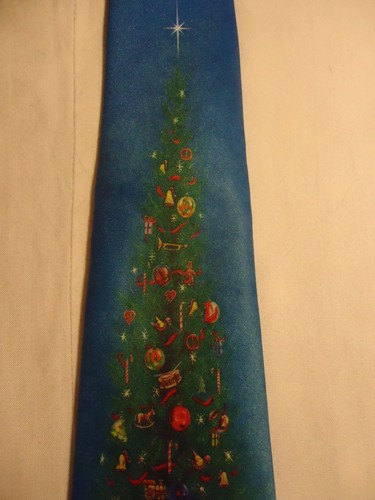 Corbata Ralph Marlin Rojo Verde Azul Diseño Árbol de Navidad 1989 56" Regalos - Imagen 2 de 3
