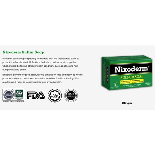 3 X NIXODERM Sulfur Soap 100g For Relief Of Common Skin Problems Vegetable Base - Picture 6 of 6