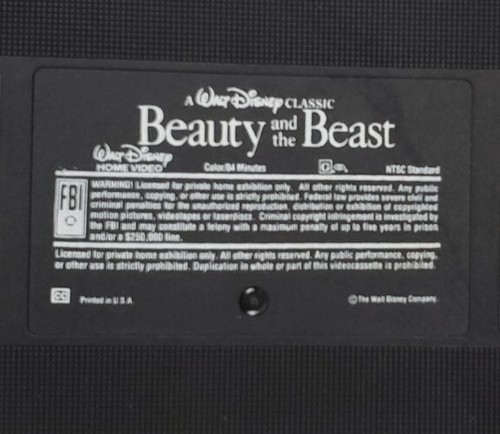 Disney Beauty And The Beast VHS Tape Black Diamond Classics Edition  - Picture 11 of 12